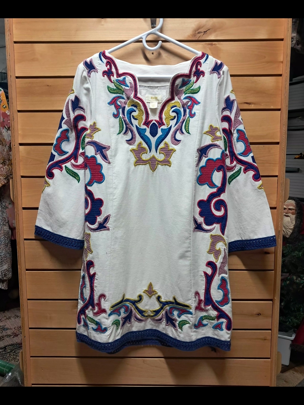 Anthropologie Olympia Embroidered Tunic Dress Size S - Picture 1 of 6